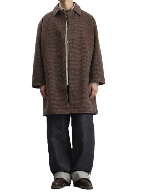 Stan Coat navy/brown Universal Works. | 35170NAVY/BROWN